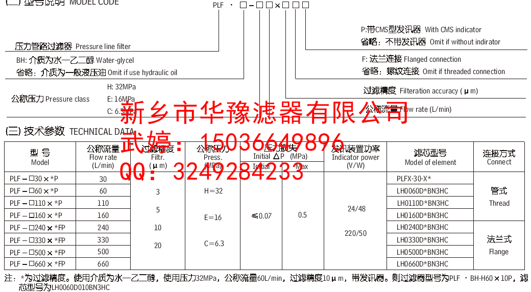 PLF系列壓力管路過(guò)濾器